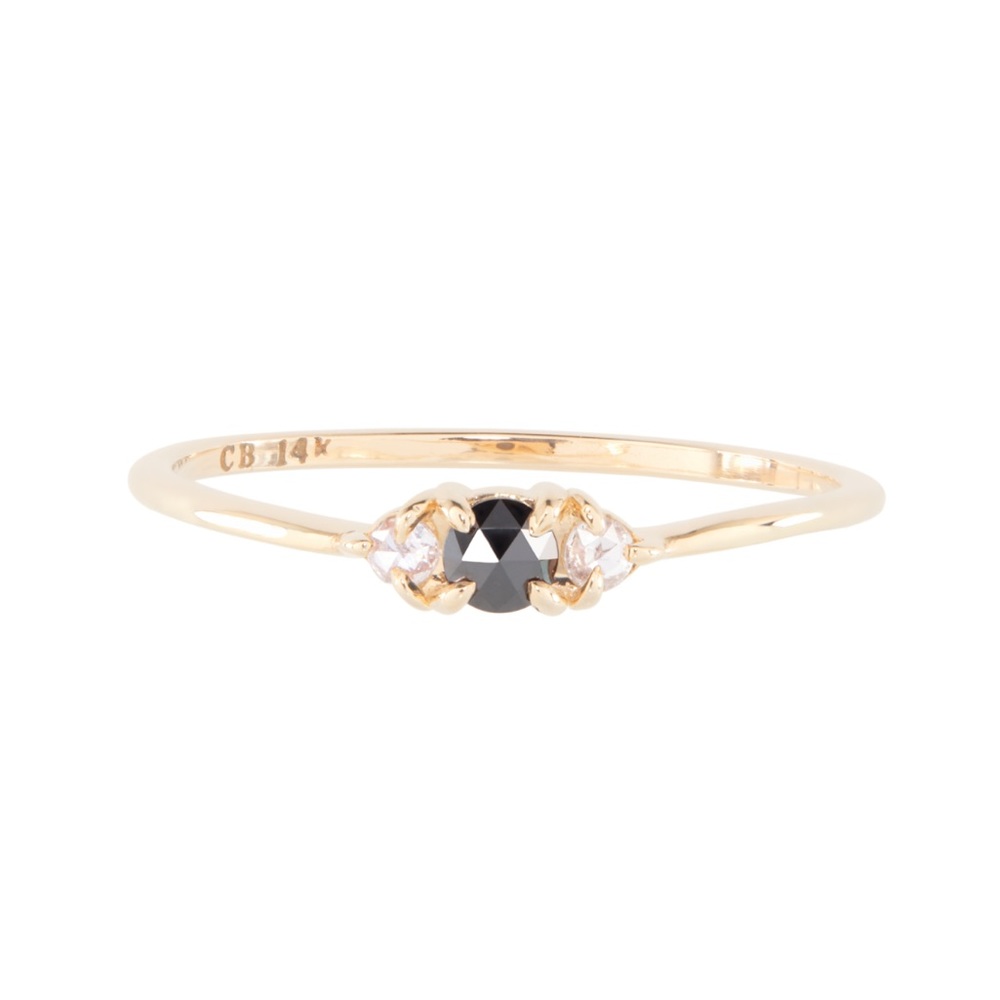 Gorgeous Catbird black diamond Slumberous Light ring